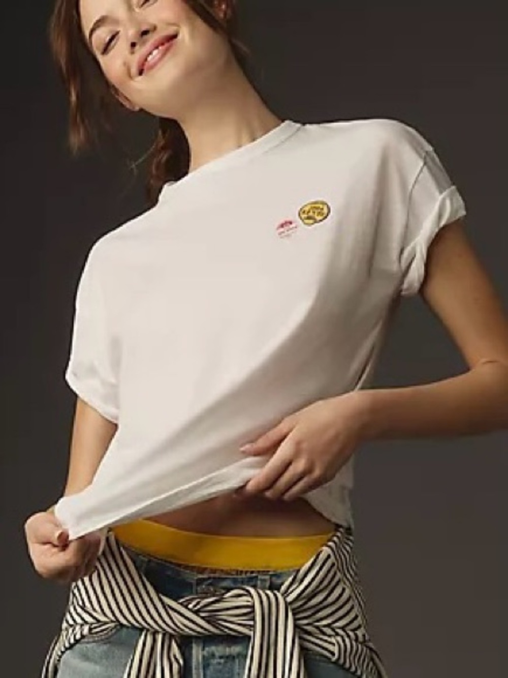 New! NYC Rag & Bone NYC fruit sticker White Tee